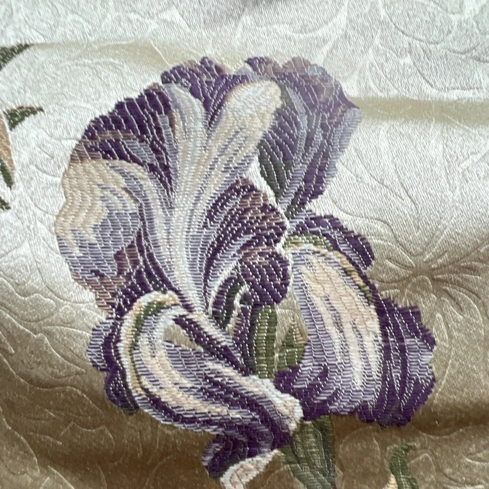 Croscill Home Pillowcase King Beige Floral Textured Cotton Piped Edges Set Of 2